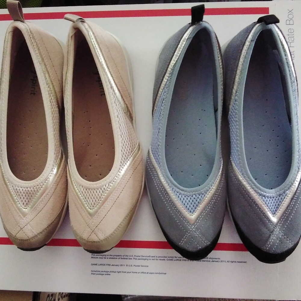 Easy Spirit Slip on Sneakers-2 pairs